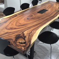 南美胡桃木实木大板桌会议桌新中式家具原生态电脑办公桌组合椅