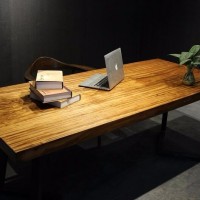 有家木业乌金木大板桌天然实木时尚简约办公桌老板桌天然简约大板桌